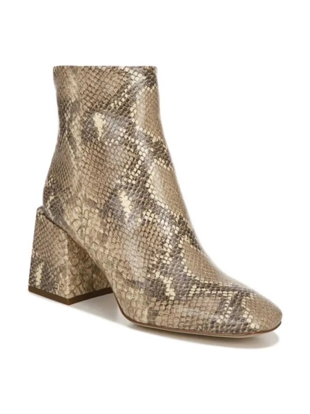 🐍 Sam Edelman Daruby Snakeskin Ankle Booties Block Heel – Size 10